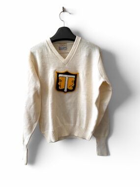 Grewe Brown Bros Varsity Letterman Theatre Drama Club Sweater Sz M-L 1950’s